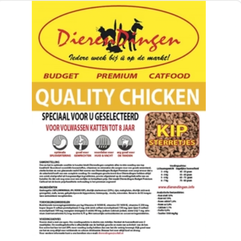 Premium cat food quality chicken 15 KG